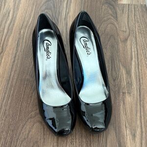 Candie's Glossy Black Heels